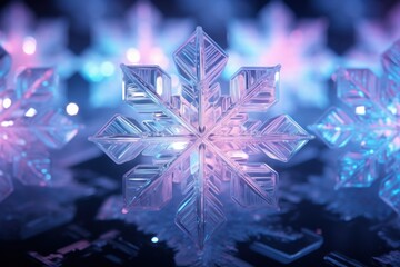 Snowflakes - Generative AI - obrazy, fototapety, plakaty