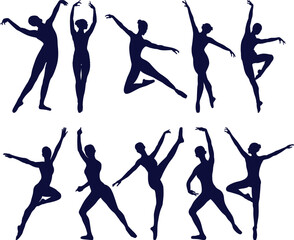 dancer silhouette in flat dance
