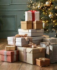 Gifts under Christmas tree