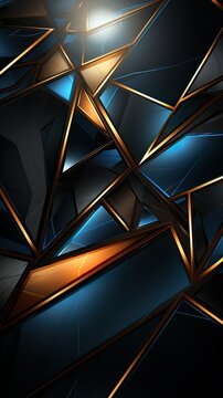 Fondo tecnol&oacute;gico geom&eacute;trico abstracto. Formato vertical. Generado por IA.