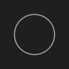 circle rope icon vector on black background.  © Stud