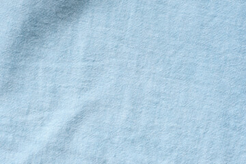 Blue linen fabric, background texture.