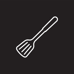 Kitchen spatula icon. Vector concept illustration for design on white background. color editable
