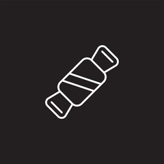Line art Candy symbol black background