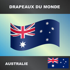 Drapeau ondul&eacute; par le vent d'australie