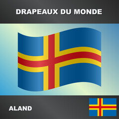 Drapeau ondul&eacute; par le vent d'aland