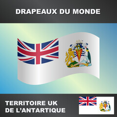 Drapeau ondul&eacute; par le vent du territoire d'UK de l'antartique