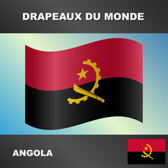 Drapeau ondul&eacute; par le vent d'Angola