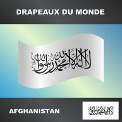 Drapeau ondul&eacute; par le vent d'afghanistan actuel