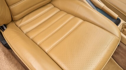 Tan leather passenger seat