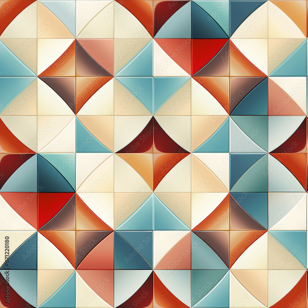 Poster Abstract Mosaic Tile Seamless Design Pattern