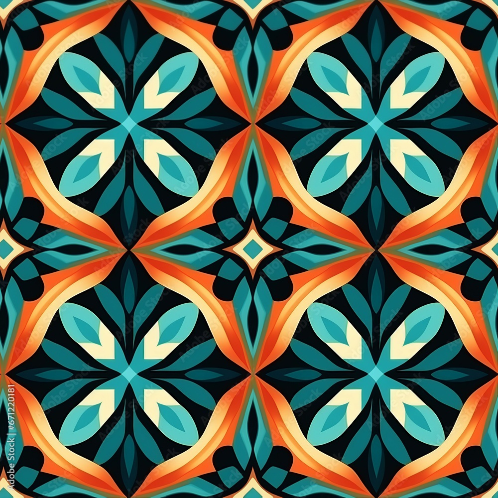 Poster abstract seamless symmetry pattern