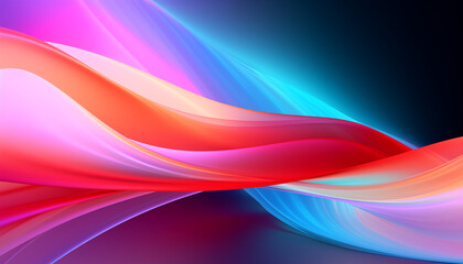 Fototapeta premium Abstract colorful wave background, colors flowing into one