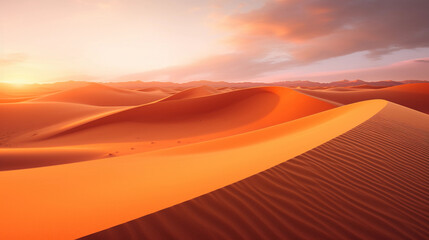 desert dunes, shifting sands in a symphony of orange, red, and gold, geometrical patterns, surreal textures