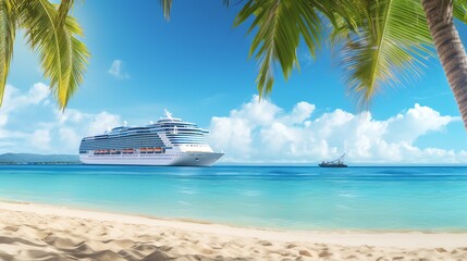 a cruise ship in the water