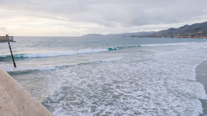 Winter Sunset Over Serene, Empty Pismo Beach