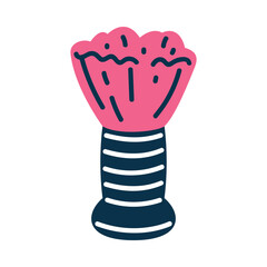 Shaving Brush as Professional Hairdressing Tool and Accessory Vector Illustration
