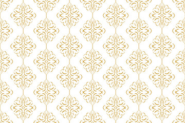 Seamless gold pattern in oriental style, vertical seamless wallpaper.