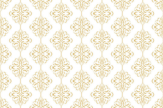 Seamless gold pattern in oriental style, vertical seamless wallpaper.