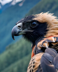 Close up on an eagle head