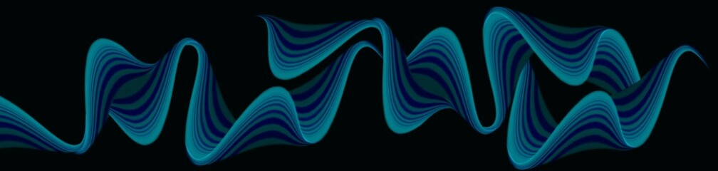 Waves 3d beauty decorative illustration vector background graphic design