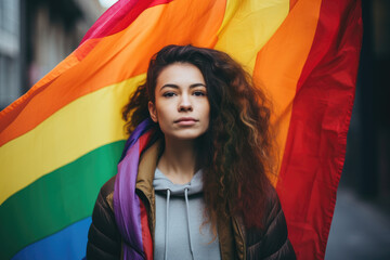 LGBTQ Pride: Young Person with Flag