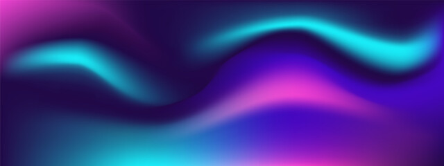 Trendy waves Fluid Blurred Gradient Background. Abstraction purple and blue Background.