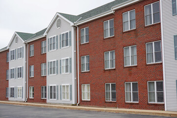 exterior view of new rental apartment buildings