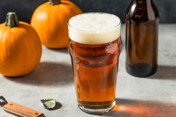 Boozy Refreshing Cold Pumpkin Ale Craft Beer
