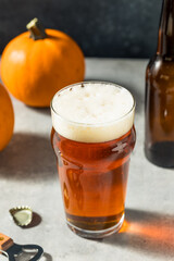 Boozy Refreshing Cold Pumpkin Ale Craft Beer