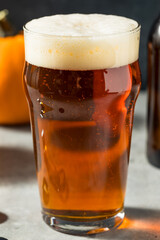 Boozy Refreshing Cold Pumpkin Ale Craft Beer