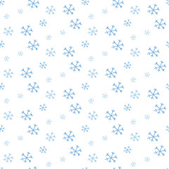 Abstract doodle pattern. Painted snowflakes.