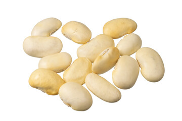 grains of white beans with visible details