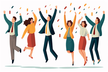 Obraz premium group of people celebrating, generative ai