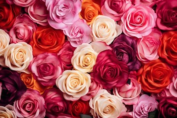 bouquet of roses. generative AI.