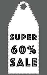 Black Friday. Linear text illustration of 