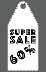 Black Friday. Linear text illustration of 