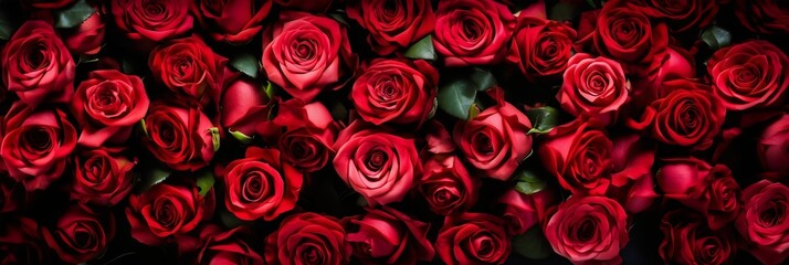 Fototapeta na wymiar bouquet of red roses. Generative AI.