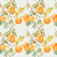 Obraz premium seamless watercolor fruit abstract colorful wallpaper