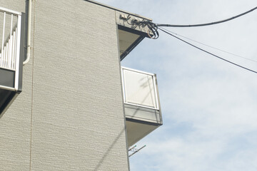 Fototapeta na wymiar ベランダ　屋根付き　電気の引き込み