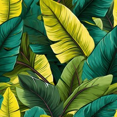 Banana Leaves in the Tropics Pattern