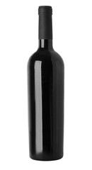 bottle red wine isolated