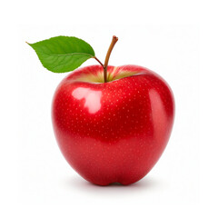 red apple isolated on white