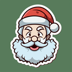 Santa Claus sticker vector illustration