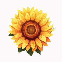 Sunflower in cartoon, doodle style. 2d vector illustration in logo, icon style. AI Generative