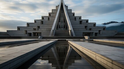 Naklejka premium view of neobrutalism, architectural photography