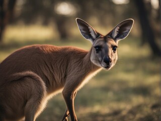 wild kangaroo at the nature