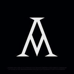 Modern professional logo in the shape of the letter A. Exclusive A shape