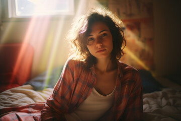 Authentic portrait of a young woman at home | Suitable for blog articles, magazines, etc 