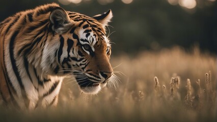 portrait of a tiger at the nature